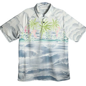 NWT Tommy Bahama Mens Flyover Isles Polo IslandZone Short Sleeve‎ Shirt Large